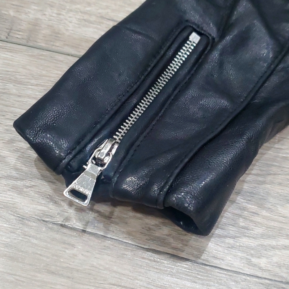 EXPRESS Genuine Leather Moto Jacket - Picture 5 of 16